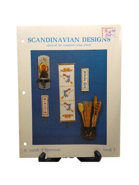 Vintage Cross Stitch Patterns, Scandinavian Designs by Netah D Bjornson 1982, BJ